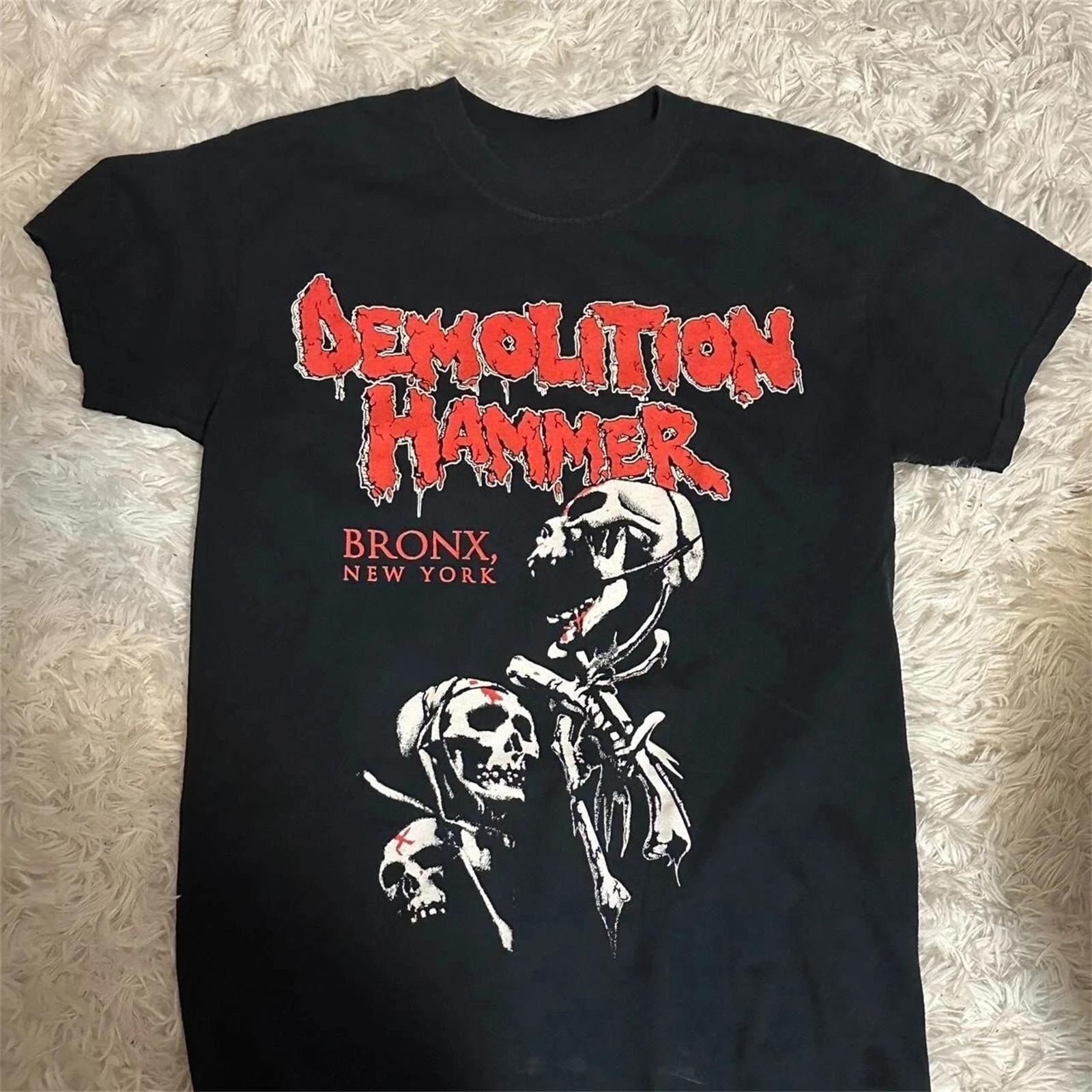 

Demolition Hammer tortured T shirt thrash metal exodus overkill testament sadus Men s and women s same high-quality pure cotton XXXXXL чорний