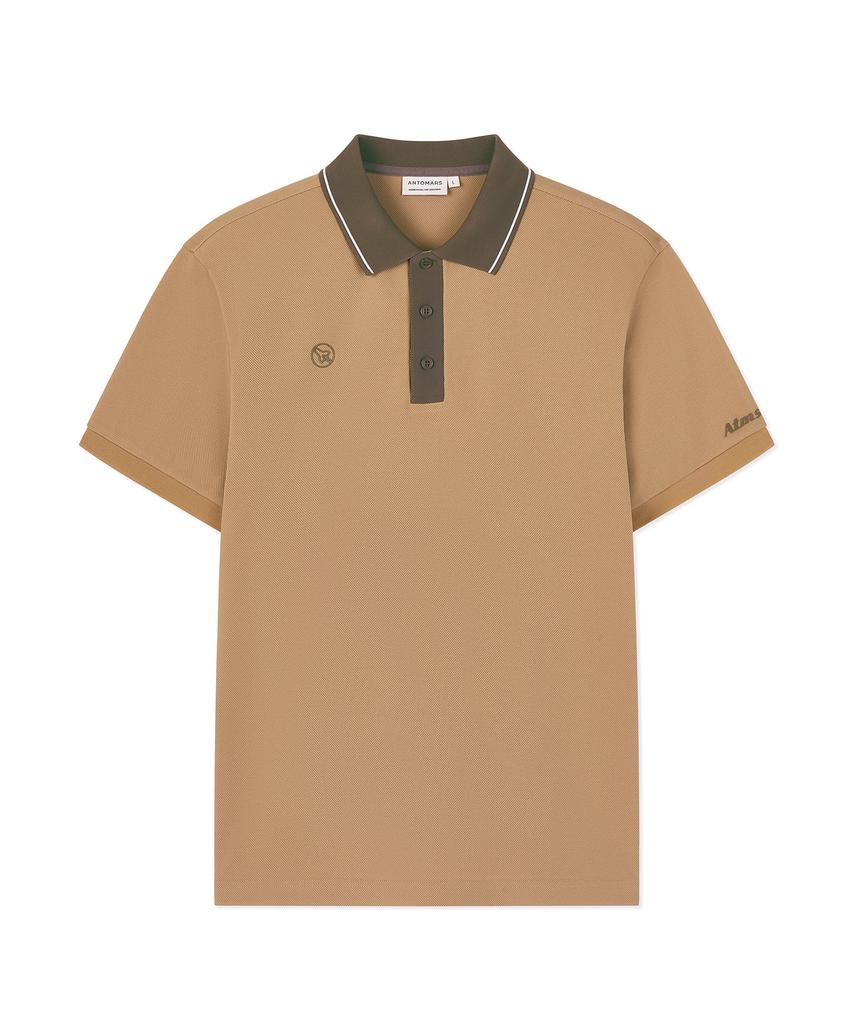 Antomas Circle Spaceship Polo Men'S - Beige