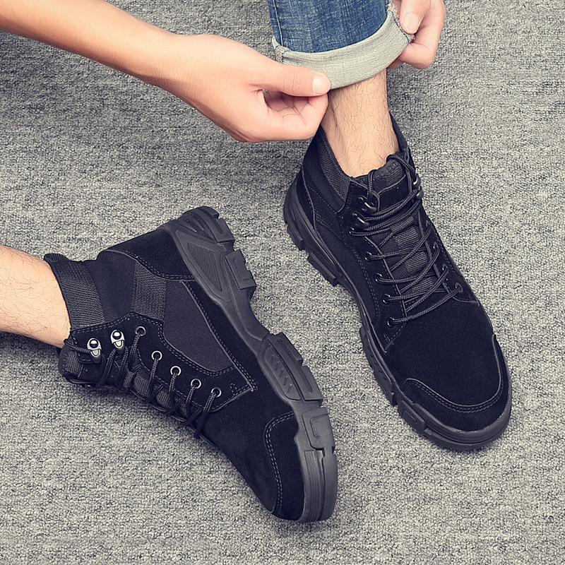 Quality Man Autumn Winter High Tops Sneakers Male Martin Ankle Boots Tooling Shoes Motorcycle Boots Retro Labor Work Oxfords