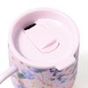 Francfranc Stainless Steel Thermos Mug with Lid, 320ml, Multi-Flower Pink, Double-Walled Vacuum Wall, Insulated for Hot and Cold Drinks, Perfect for t