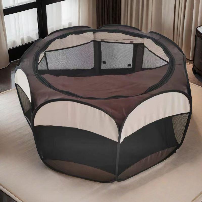 Foldable Scratch-Resistant Oxford Cloth Dog Kennel for Outdoor and Car Use
