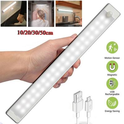 1PCS LED Night Light with Motion Sensor, Magnetic USB Rechargeable Lamp for Cabinet, Under Backlight for Kitchen