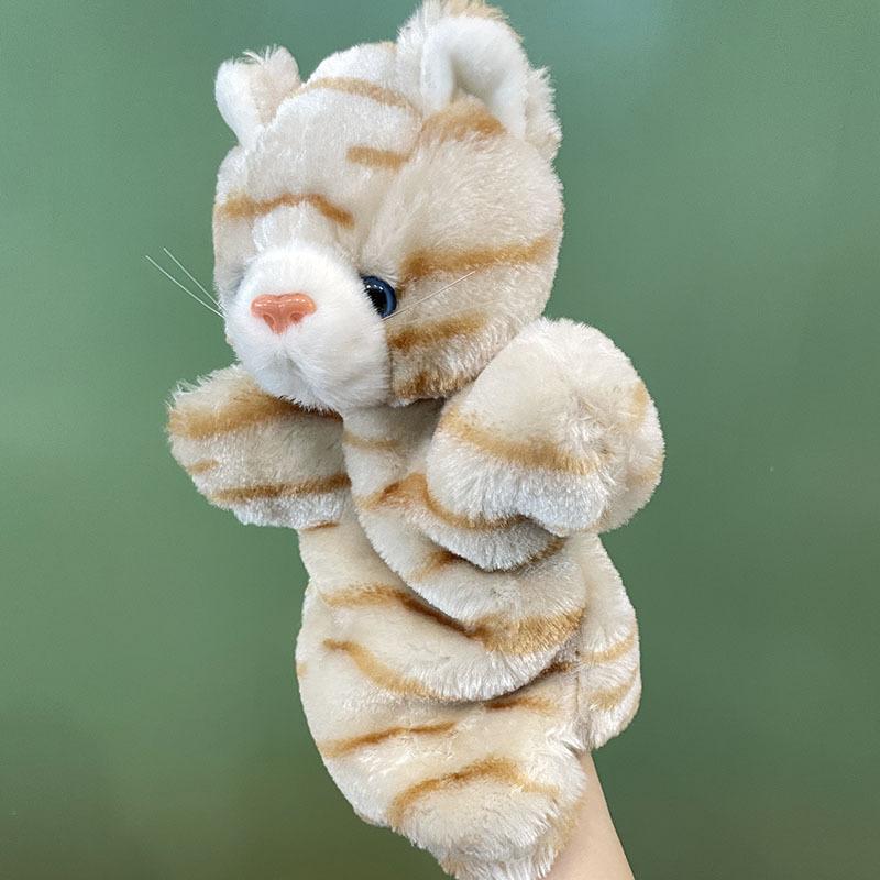 

Плюшевая игрушка-рукавичка, кукла, может любить маленького толстого кота и мышь, родительско-детская утешительная кукла хаки