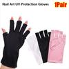 1Pair Hand Protector Anti UV Radiation Gloves Nail Lamp Protection Gloves  for Nail UV LED Lamp