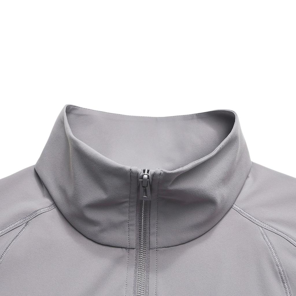 FILA Fleece Knit Long Sleeve Solid Color Fitness Top Women tops A11W621504FGY