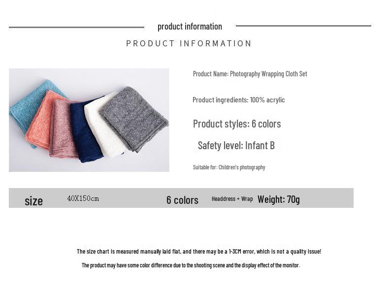 Panno Swaddle e Coperta Avvolgente per Fotografia di Neonati