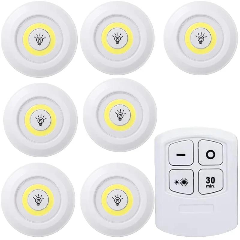 Smart Wireless LED Under-Cabinet Lights COB Night Light With Remote Control - Perfect For Wardrobe, Kitchen & More!