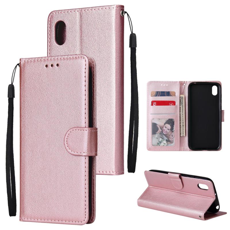 For HUAWEI Nova 3i/Y5 2019 PU Leather Protective Phone Case with 3 Cards Slots Bracket