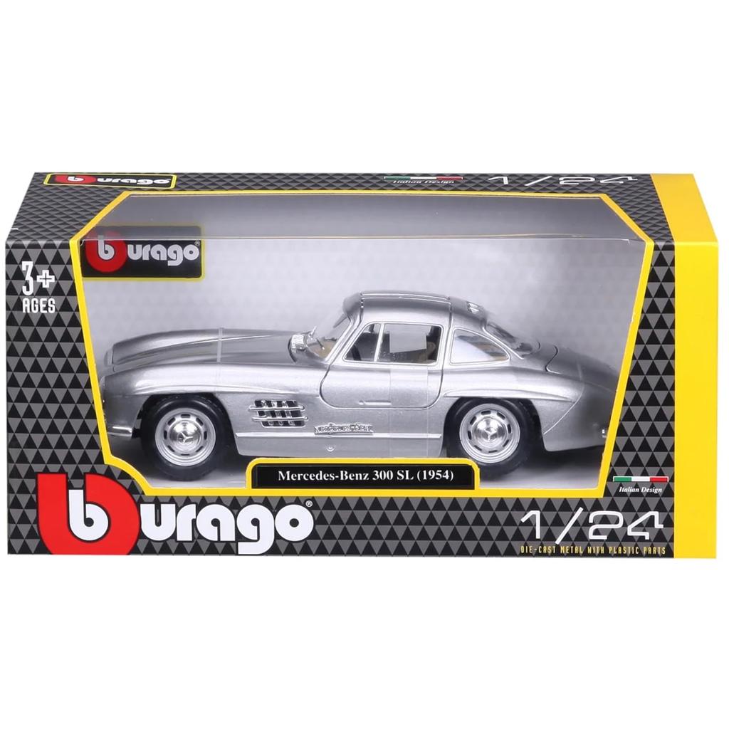 Bburago 1/24 Scale Mercedes-Benz 300 SL 1954 Silver / Diecast Model Car, Finished Model, 18-22023 SL [Parallel Import]