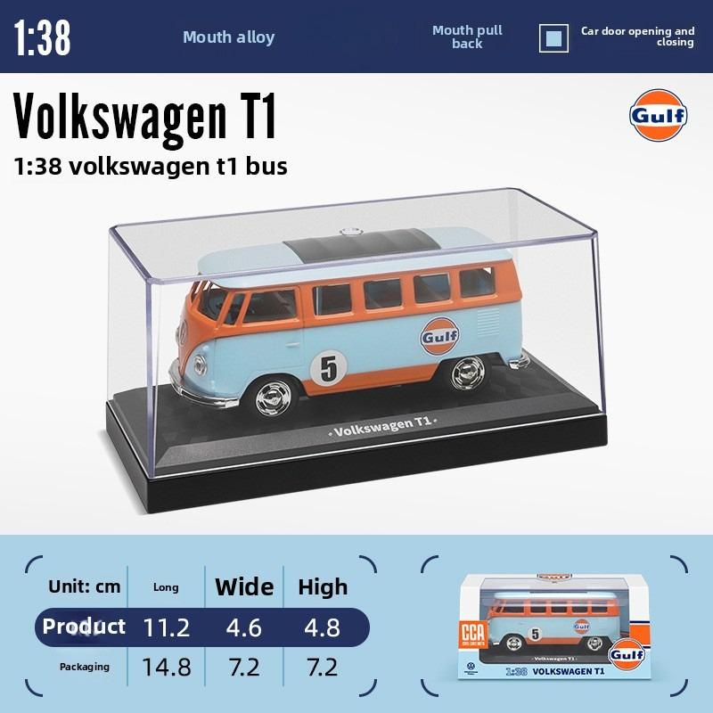 SPZS3 CCA Diecast 1/36 Volkswagen Classical Beetle Alloy Model T1 Bus Toy Boy Ford GT Simulation Miniature Voiture with Display Box QM9