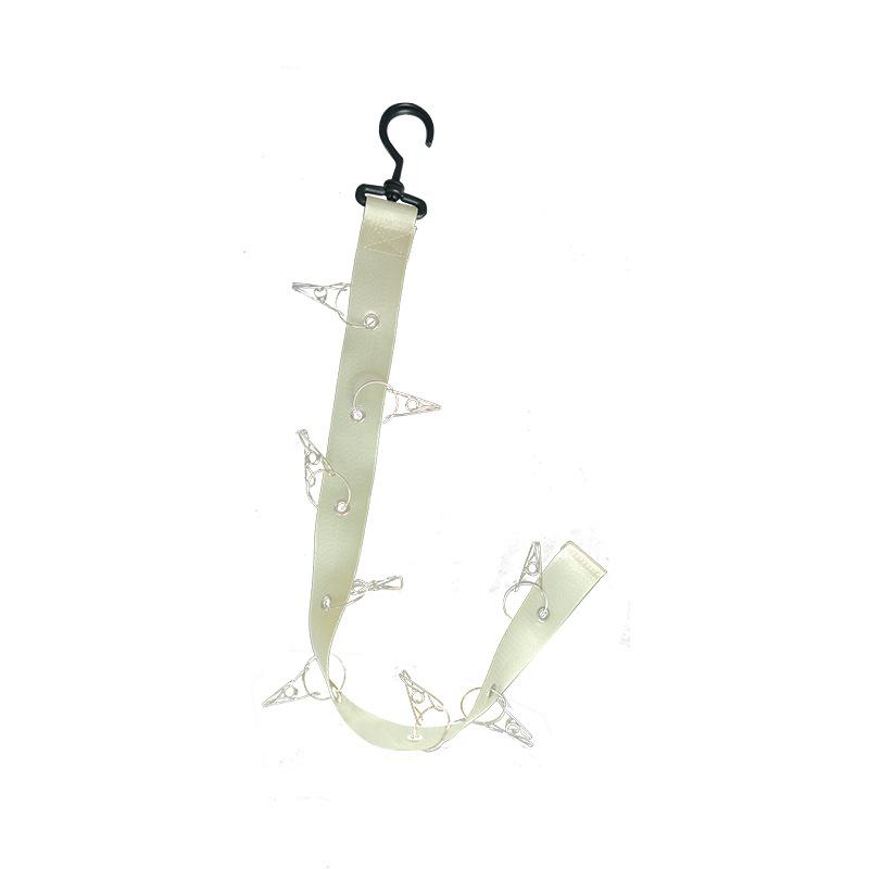 1pc wardrobe storage DIY hanger, hook 8 metal clip hanger wardrobe, hat scarf goods free perforated universal hook