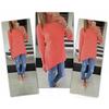 Elegant Women's Fashion Loose Medium Sleeve T-shirt Spring Blouse Casual Cotton Shirt