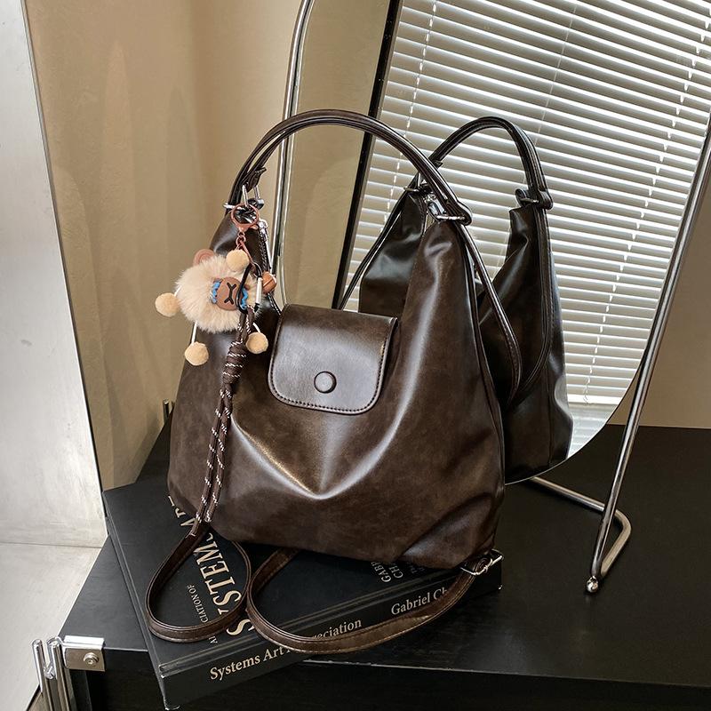 Casual large-capacity bag women's 2025 new versatile double shoulder high-end multi-purpose shoulder messenger bag