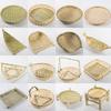 Handmade Bamboo Weaving Sieve Basket Storage and Snack Plate Set