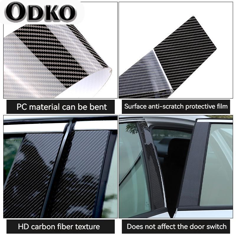 6Pcs Car Pillar Posts for VW Passat 2011 2012 2013 2014 2015 2016 2017 2018 Door Window Trim Stickers Decoration Accessories