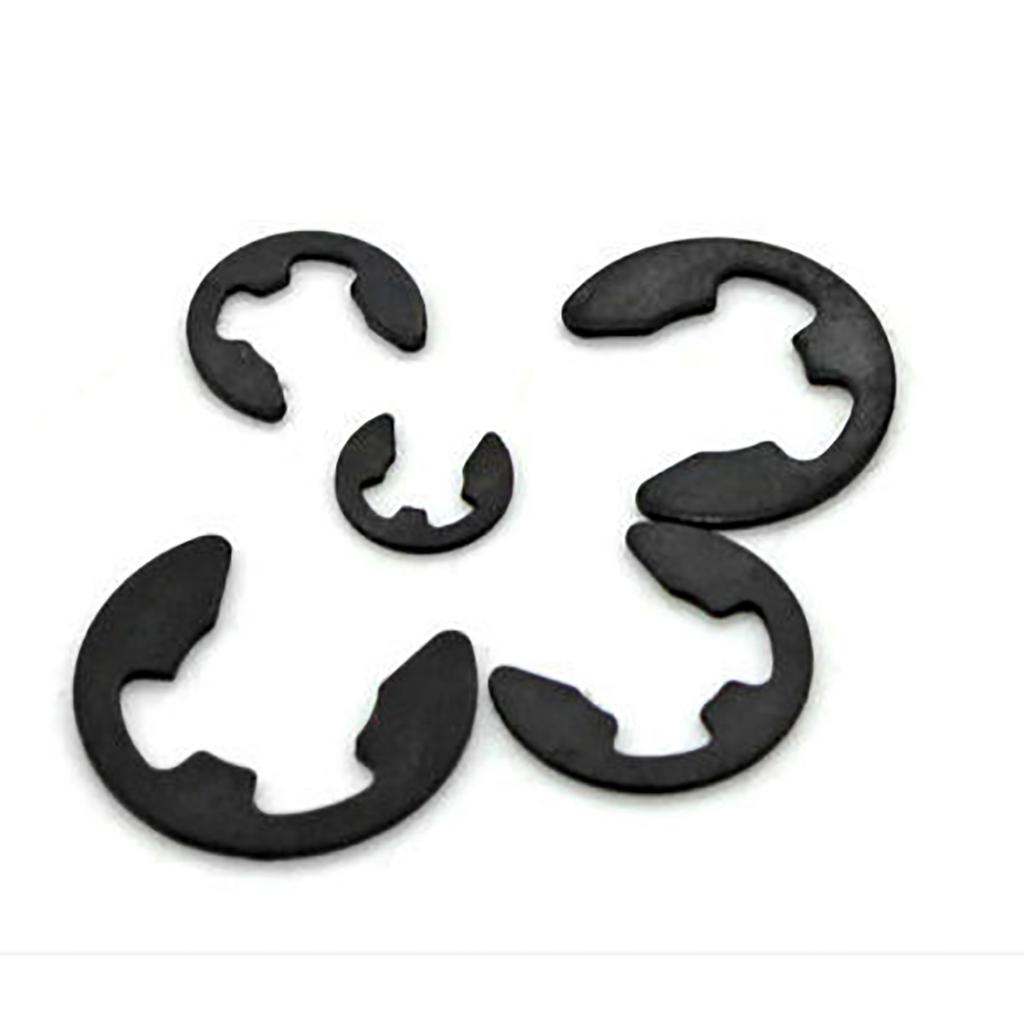 120pcs New Black E-Clip & Retaining Ring Assortment Kit 1.5mm To 10mm Circlip