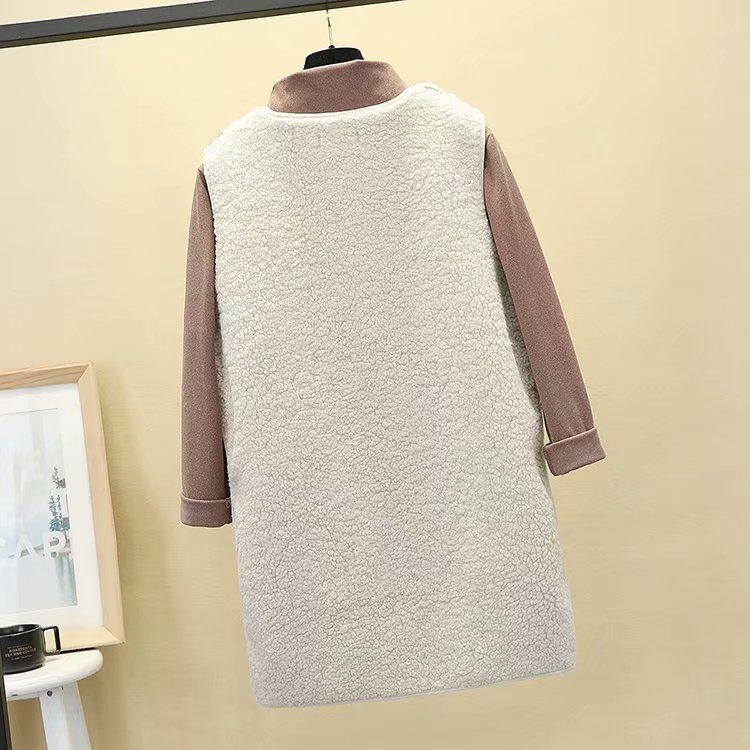 Women's Autumn Lambswool Vest; Women's Autumn and Winter Outerwear Shearling Vest; Women's Outerwear Vest Jacket