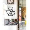 1 pc black geometric metal wall decor, minimalist design for living room, bedroom, office