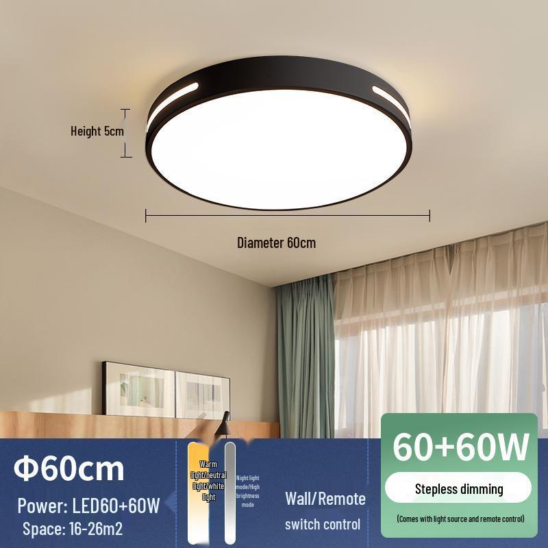 2025 Modern LED Ceiling Light for Bedroom, Study, or Living Room - Round and Simple Design