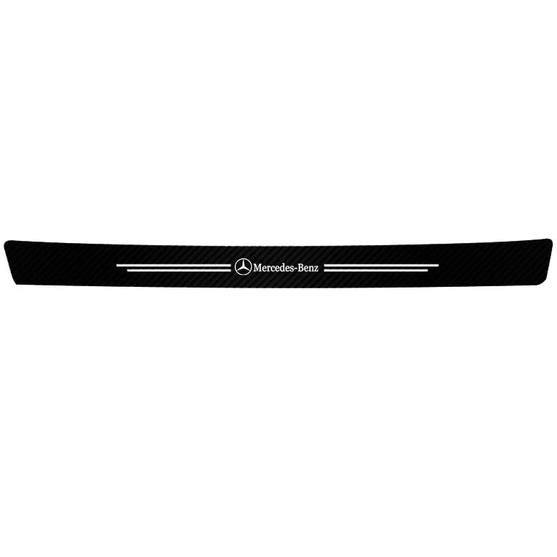 

1/4/5Pcs Leather Car Door Sill Plate Paint Protectors Stickers For Mercedes Benz AMG W205 C300 W203 W206 W108 W124 W126 W140