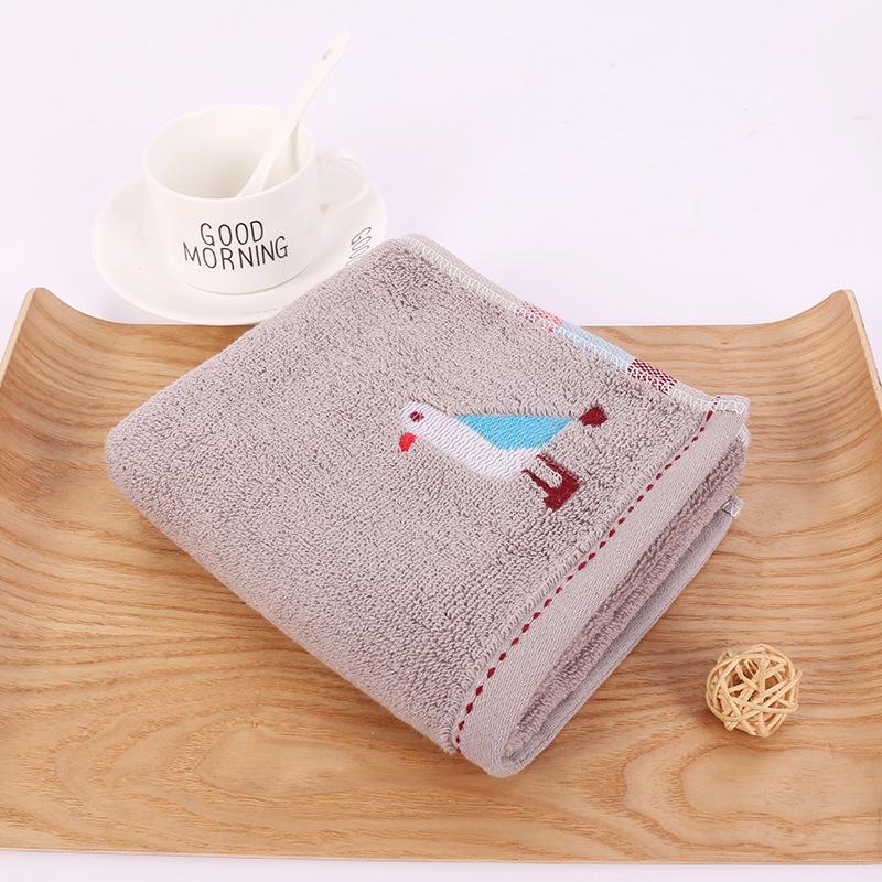 Pure Cotton Soft Absorbent Face Towels with Embroidered Logo - 14 Count Set