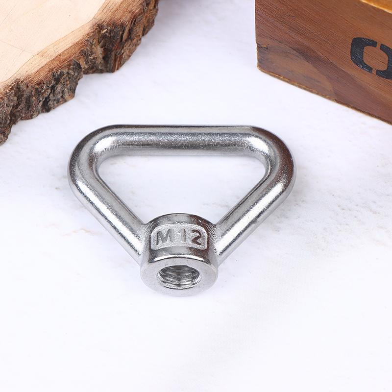 M8 M10 M12 M14 M16 M20 M24 304 Stainless Steel Triangle Lifting Eye Nut Trapezoid Thread Rings Fit For Handle Bolts