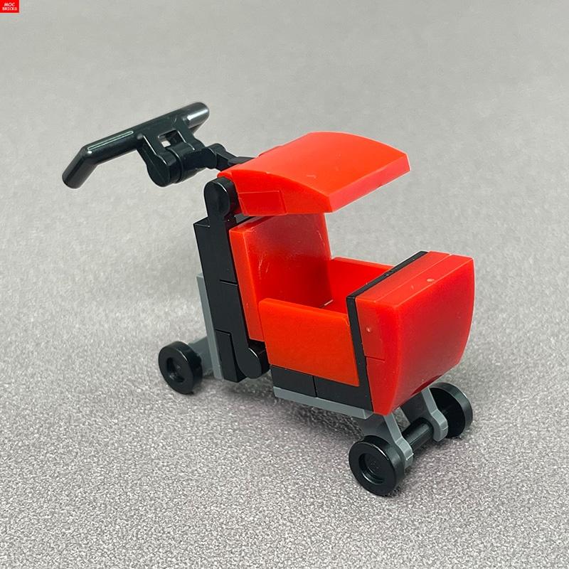MOC Bausteine Baby Kinderwagen Kinderwagen Flaschenhalter Bildungsbausteine Kinder Mädchen Spielzeug Geschenk