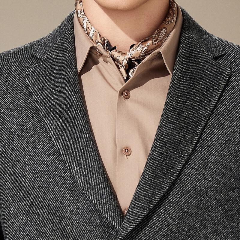 Antonio Men's Cashmere & Wool Herringbone Mid-Length Overcoat