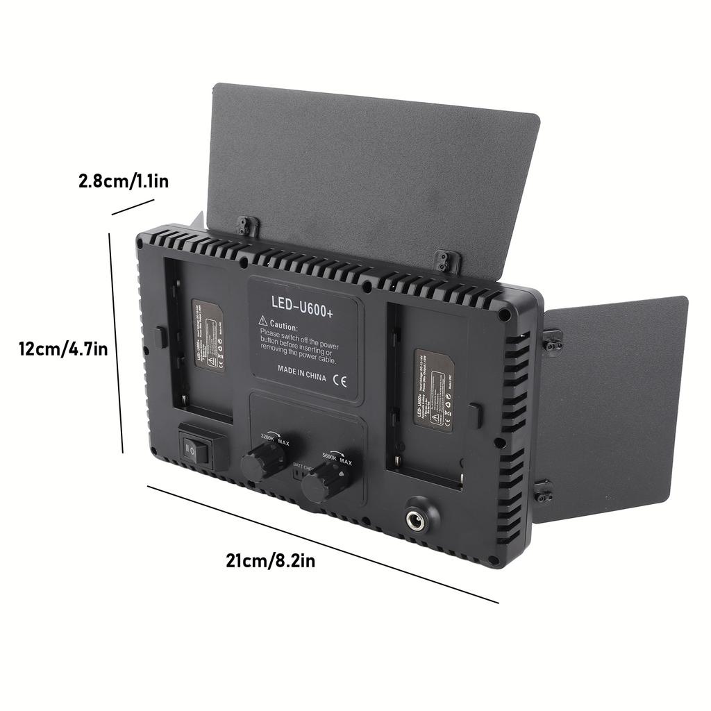 LED Video Light Professional Photography Light Panel 480PCS Bright Light Beads Adjustable BiColor Temperature 3200