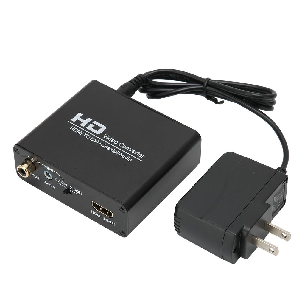HD Multimedia Interface To DVI Converter Digital Coaxial Analog Stereo O Output Converter for