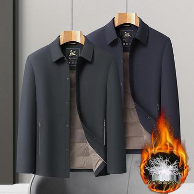 Leichte Druckknopf-Jacke für Herren - 2025 Herbst/Winter Modische Business-Oberbekleidung