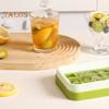 Ice Cube Tray with Lid 15 Cubes Ice Grid Easy-Release Silicone Bottom Stackable Ice Trays for Freezer