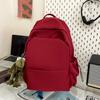 Schoolbag1011 New College Style Schoolbag Japanese Solid Color Large Capacity Backpack Flash Male and Female College Students Simple Backpack