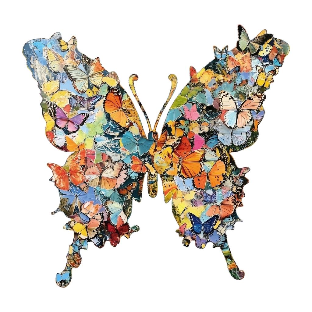 Wooden Butterfly Shaped Puzzle 3 6MM Thick Nature Inspired Jigsaw Puzzle for Adults and Teens Unique Animal Design Educational Game