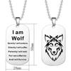 Fashion Rock Stainless Steel Wolf Head Men's Pendant Necklace Accessories Black Keychain Gift For Boyfriend Husband