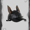 Fashion Punk Doberman Dog Ears Baseball Caps Adjustable PU Leather Rivet Hats y2k Spice Girl Sunshade Hip Hop Hats For Man Women