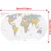 English Map Series-World Map-2019,Unframed Eduactional Poster,Wall Decor,Travel Supplies/Learning,World Map Wall Decor