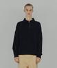 KNITTED Viscose Washable Half Zip Knit Black