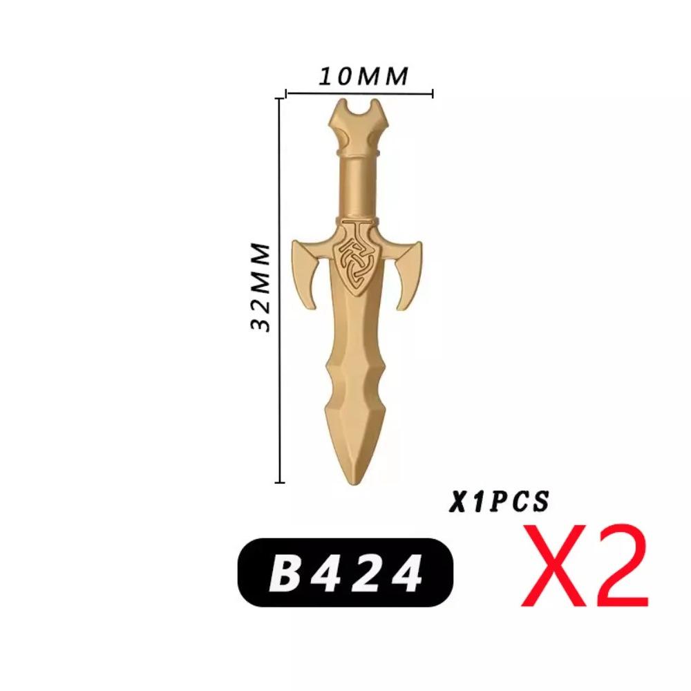 MOC Building Blocks Medieval Military Solider Figures Knights Weapons Accessories Helmet Sword Spear Bow Axe Mini Bricks Toys