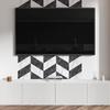 Self-Adhesive Vinyl Panel With Decorative Print 120x60 Cm Marble Herringbone Pattern