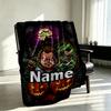 Custom Name Personalized Bride of Chucky Print Blanket, Home Decor, Bedroom, Sofa, Camping, Couch, Gifts for Birthday Christmas