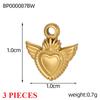3PCS/LOT CARLIDANA Vintage Luxury Stainless Steel Natural Stone Star Eye Sunflower Pendants Charms for DIY Jewelry