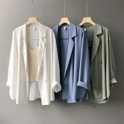 Dames Blazer Lente en Zomer Dunne Losse Zonwerende Kleine Blazer