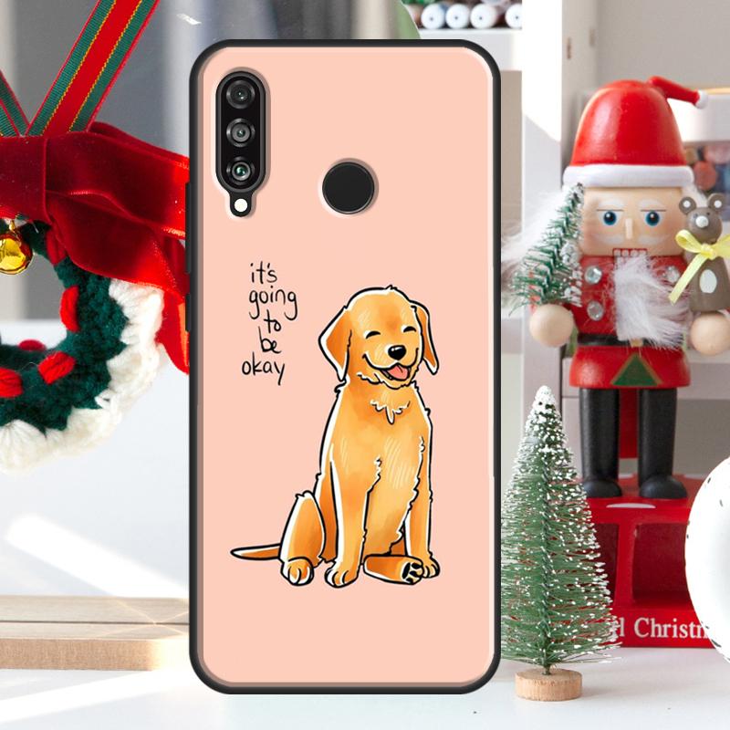 Cartoon Golden Retriever Dog For Huawei Nova 12i 11i 8i 12s Y73 Y72 Y61 Y91 Y90 Y70 Y60 9 10 SE P60 Pro P30 P40 Lite Case