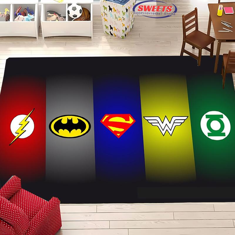 Tapis Logo DC Nouvelle Sortie ! Antidérapant Isolation phonique, Tapis pour Salon Chambre Chevet et Zones de Bureau, Tapis Durable Lavable 40x60cm (16x24in)