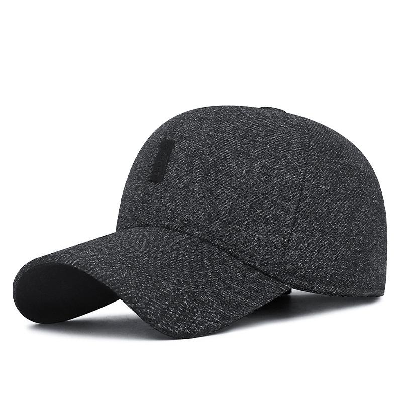 NORTHWOOD Winter Men's Baseball Caps with Plush Thick Ear Protection Outdoor Sports Woolen Warm Cotton Baseball Hats