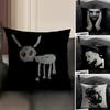 D-Drake Rapper Cushion Cover Natural Linen Organic Fabric Double-Sided Printing Sofa Home Decor Gift Pillow Case