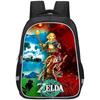 Ruime rugzak met Zelda-thema voor kinderen, lichtgewicht en ergonomische schooltas