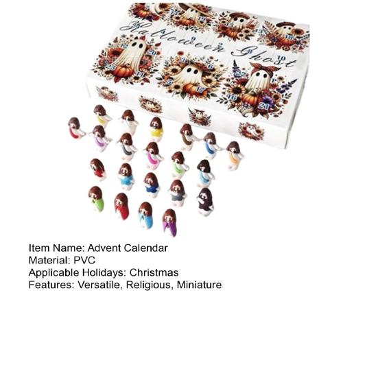Calendário do Advento de Natal Mini Jesus Estatuetas Conjunto 24Pcs Pequena Estátua de Boneca de Jesus Ovos de Páscoa Presentes Religiosos para Cristãos