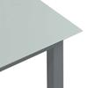 Maison Exclusive - Table de jardin Gris clair 80x80x74 cm Aluminium et verre